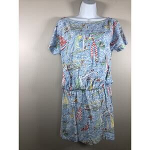 Lilly Pulitzer Sz XS Sailboat Regatta Tennis Dress Art All Over France